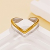 304 Stainless Steel Cuff Open Rings for Women SA-CBABC9E-05E-GP-1