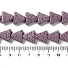 Triangle Dyed Natural Lava Rock Beads Strands G-O126-04A-09-4