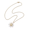 Glass & Glass Pearl Beads Pendants Necklaces for Women NJEW-MZ00106-05-4