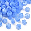 Two-Color Opaque Acrylic Imitation Gemstone Beads AC-CBA3EFE-02I-1