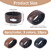 18Pcs 3 Colors Leather Belt Loop Ring DIY-FH0010-92-2