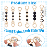 6Pcs 6 Styles Alloy Enamel Bag Extender Chains AJEW-PH01639-2