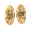 Oval Stainless Steel Stud Earrings EJEW-D303-01G-05-2