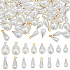 64Pcs 16 Styles ABS Plastic Imitation Pearl Pendants FIND-PH0027-70-1