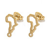 Ion Plating(IP) 304 Stainless Steel Stud Earring Findings STAS-I206-02G-1
