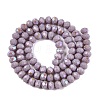 Electroplate Opaque Solid Color Glass Beads Strands EGLA-A044-P2mm-L13-2