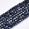 Electroplate Glass Beads Strands EGLA-T013-04A-1