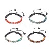 4Pcs 4 Style Natural Mixed Gemstone Braided Bead Bracelets Set BJEW-TA00188-1