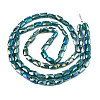 Electroplate Opaque Solid Color Glass Beads Strands EGLA-N002-25-A07-2