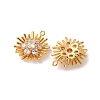 Brass Micro Pave Cubic Zirconia Pendants KK-K382-38G-2