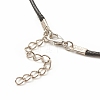 Alloy Fairy Pendant Necklace with Imitation Leather Cord for Women NJEW-JN03862-8