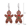 Christmas Alloy Rhinestone Dangle Earrings FS-WGC5D36-15-1
