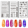 Stainless Steel DIY Nail Art Templates MRMJ-WH0092-016-1