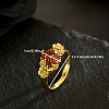 Brass Pave Cubic Zirconia Finger Rings for Women VD2246-4-4