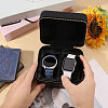 Imitation Leather Double Watch Storage Zipper Boxes CON-WH0089-227A-3