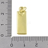 Brass Micro Pave Clear Cubic Zirconia Pendants KK-P266-06G-S-3