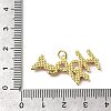 October Breast Cancer Pink Awareness Ribbon Brass Enamel Pendants KK-S517-04G-G-3