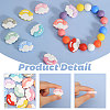 CHGCRAFT 22Pcs 11 Colors Cloud & Rainbow Food Grade Eco-Friendly Silicone Focal Beads SIL-CA0002-94-5