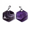 Natural Amethyst Pendants G-T131-27A-2