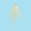 10Pcs Brass Pendants KK-BBC0020-12-6
