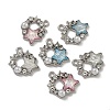 Rack Plating Alloy Rhinestone Pendants PALLOY-F312-03P-1