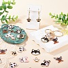 32Pcs 8 Styles Alloy Enamel Pendants ENAM-TA0004-18-7