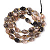 Natural Black Sunstone Beads Strands G-N342-35-8x6-08-3