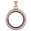 Alloy Photo Frame Pendants ALRI-WH0002-26A-RG-1
