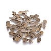 Tibetan Style Alloy Kitten Pendant Settings for Enamel LS-PALLOY-A15359-AB-NF-1