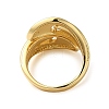 Brass Micro Pave Cubic Zirconia Open Cuff Ring RJEW-Q805-06G-3