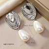 Alloy Rhinestone Dangle Stud Earrings WGDC92A-02-2