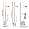 3Pcs 3 Styles Glass Suncatchers for Outdoor Garden Hanging Decoration HJEW-TADJ0001-01-4