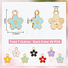 140Pcs 7 Colors Alloy Enamel Charms ENAM-HY0003-03-2