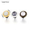 Adjustable Flower Alloy & Iron Bezel Cup Ring Base with Rotatable Tray MAK-T012-07G-5