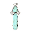 Synthetic Turquoise Pointed Big Pendants PW-WG9A7F3-05-1