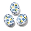 Hand Painted Oval Porcelain Beads PR-CBA03B0-01A-1