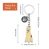 WEWAYSMILE Dog Keychain Car Keychain Pet Pendant Key-Ring Lovely Dog Key-ring Portable Metal Keychain Gift for Pet Lover Birthday Puppy Theme Party Supplies (Wolfhound) JX802A-2