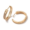 Brass Cubic Zirconia Hoop Earrings for Women EJEW-M238-04KCG-2