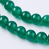 Natural Green Onyx Agate Beads Strands X-G-G583-8mm-11-3