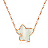 Stainless Steel Rhinestone Pendant Necklaces NO6391-1-1