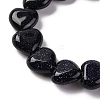 Synthetic Blue Goldstone Beads Strands G-I372-A12-01-4