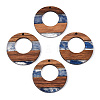 Transparent Resin & Walnut Wood Pendants RESI-ZX017-70-1