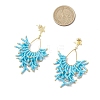 Handmade Glass Seed Beads Dangle Stud Earrings EJEW-MZ00564-02-4