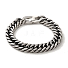 304 Stainless Steel Cuban Link Chain Bracelets for Women Men BJEW-Q341-15A-AS-1