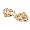 UV Plating Alloy Glass Pendants FIND-K032-11G-3
