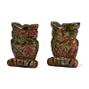 Natural Unakite Owl Figurine DJEW-N005-05C-1