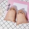 Burlap Packing Pouches Drawstring Bags ABAG-BC0001-07B-14x10-7
