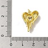 Rack Plating Brass Micro Pave Clear Cubic Zirconia Pendant KK-H473-05G-02-3