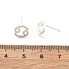 S925 Sterling Silver Stud Earrings EJEW-K303-01S-04-5