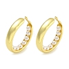 Rack Plating Brass with ABS Plastic Pearl Hoop Earrings for Women EJEW-G410-59G-1